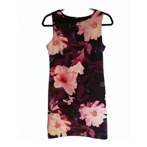 VINCE CAMUTO Floral Sleeveless Sheath Dress 8 Petite